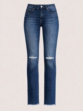 Harper Heritage • Francesca’s • frayed hem straight leg jeans